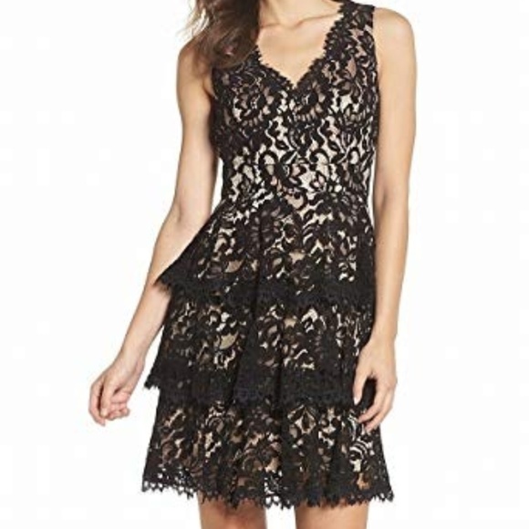 Eliza J black lace cocktail dress - Gorgeous - Picture 1 of 5